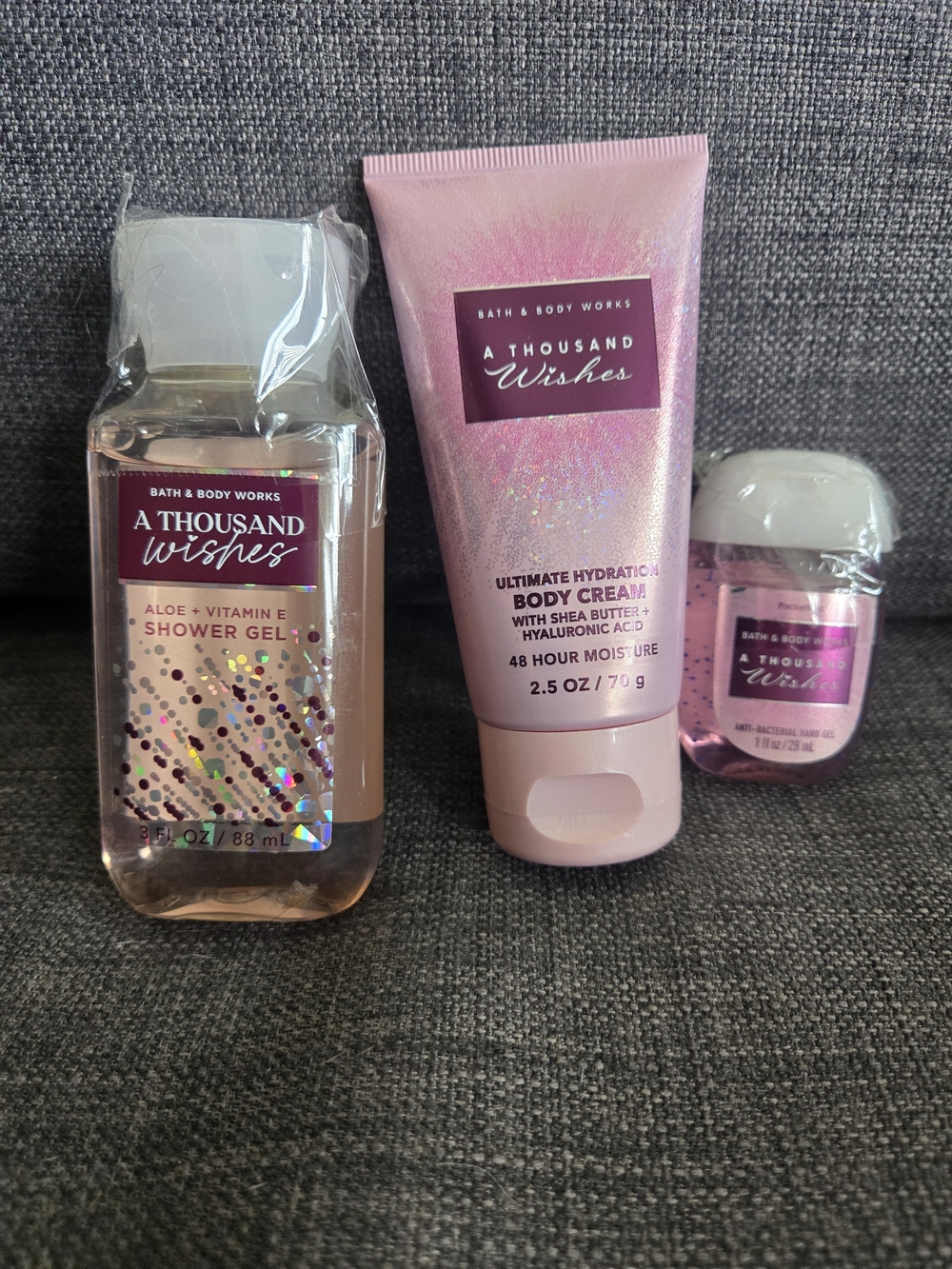 Bath & Body Works A Thousand Wishes Pink Body Cream and Shower Gel Set